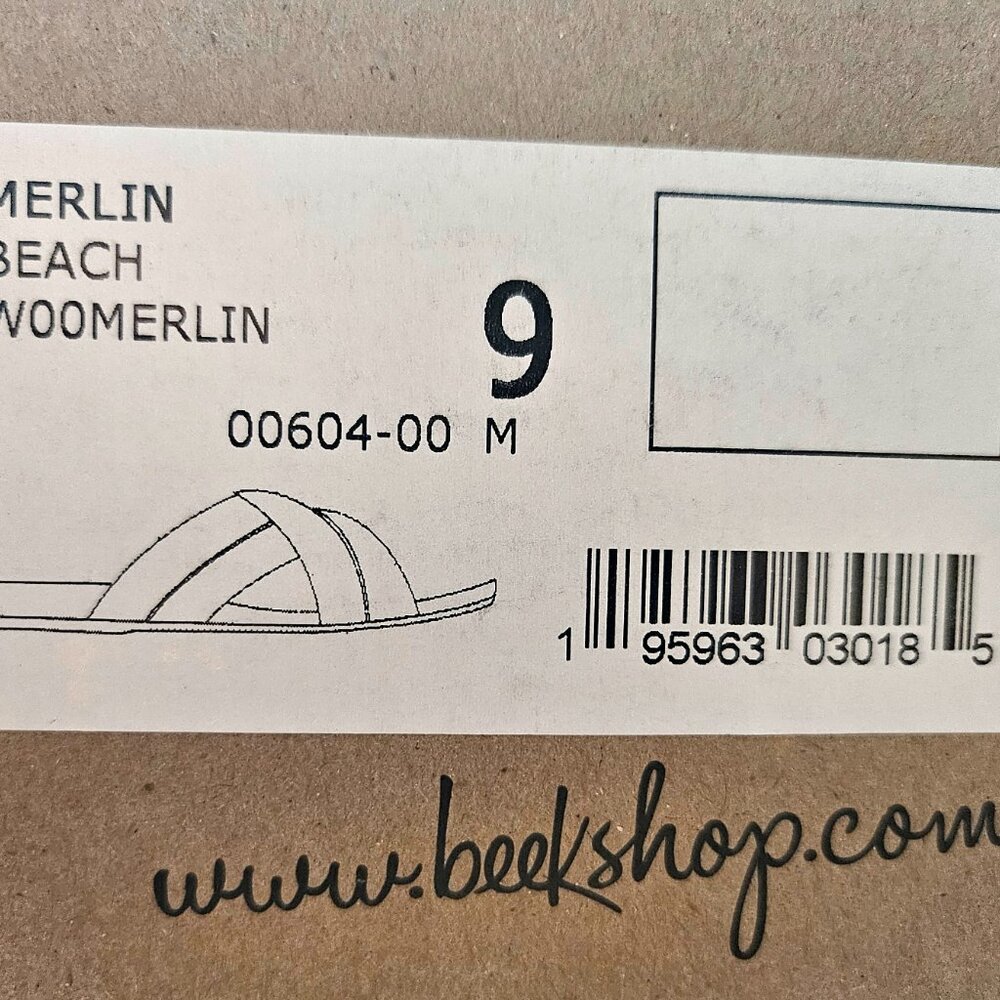 BEEK Merlin Leather Slides, Women’s Size 9, Color Beach,  Brand New in Box - Picture 6 of 6